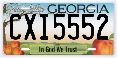 GA license plate CXI5552
