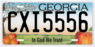 GA license plate CXI5556