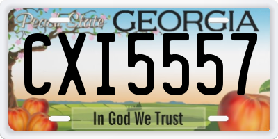 GA license plate CXI5557