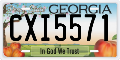 GA license plate CXI5571