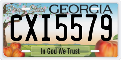 GA license plate CXI5579