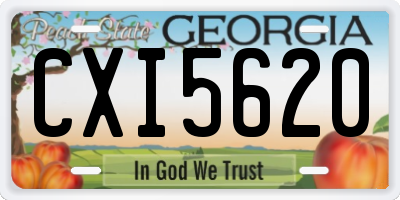 GA license plate CXI5620