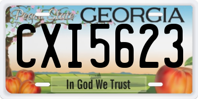 GA license plate CXI5623