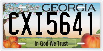 GA license plate CXI5641