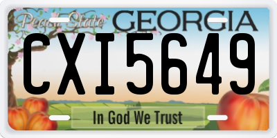 GA license plate CXI5649