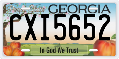 GA license plate CXI5652