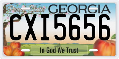 GA license plate CXI5656