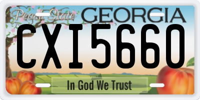 GA license plate CXI5660