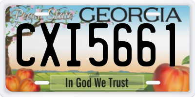 GA license plate CXI5661