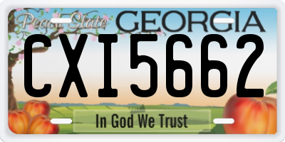 GA license plate CXI5662