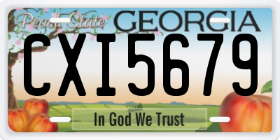 GA license plate CXI5679