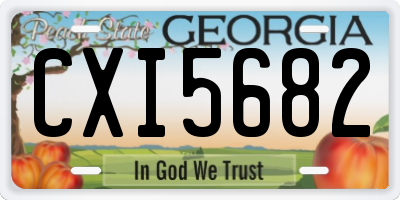 GA license plate CXI5682