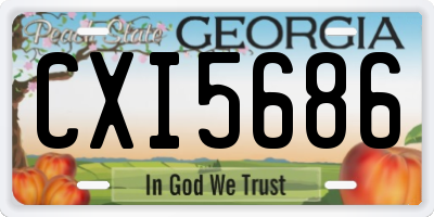 GA license plate CXI5686