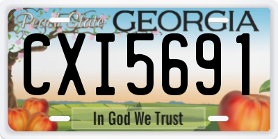 GA license plate CXI5691