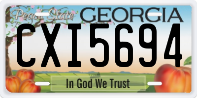 GA license plate CXI5694