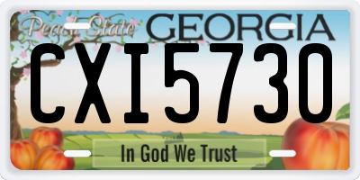GA license plate CXI5730