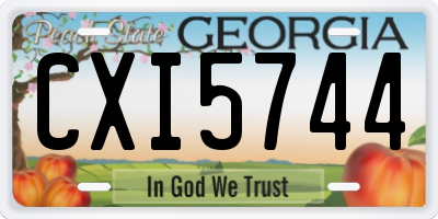 GA license plate CXI5744