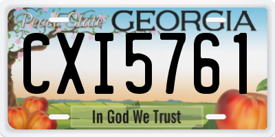 GA license plate CXI5761