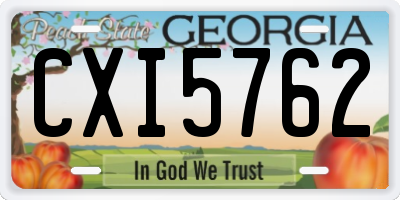 GA license plate CXI5762