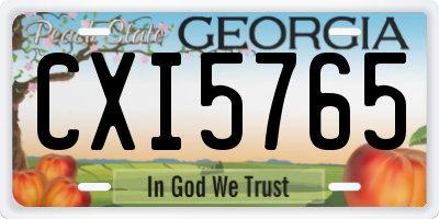 GA license plate CXI5765