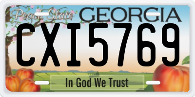 GA license plate CXI5769