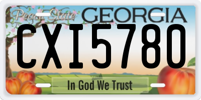 GA license plate CXI5780