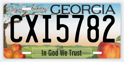 GA license plate CXI5782