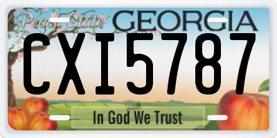GA license plate CXI5787