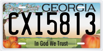 GA license plate CXI5813