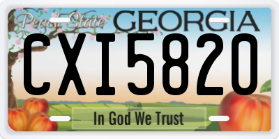 GA license plate CXI5820
