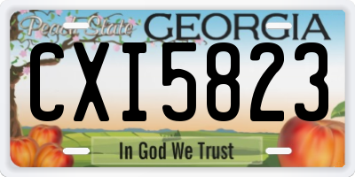 GA license plate CXI5823