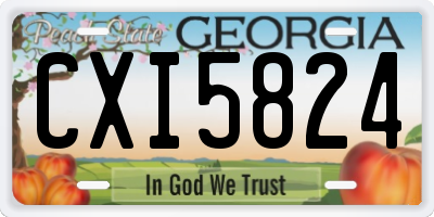 GA license plate CXI5824