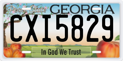 GA license plate CXI5829
