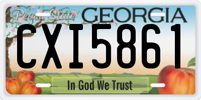 GA license plate CXI5861