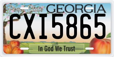 GA license plate CXI5865