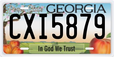 GA license plate CXI5879