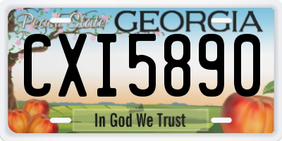 GA license plate CXI5890