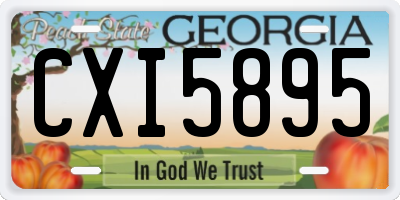 GA license plate CXI5895