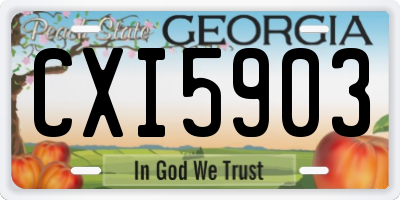GA license plate CXI5903