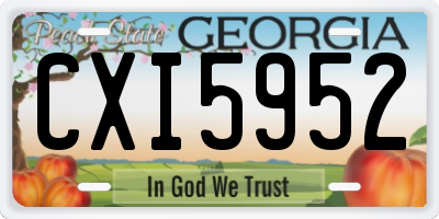 GA license plate CXI5952