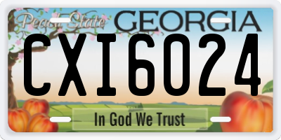 GA license plate CXI6024