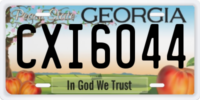 GA license plate CXI6044