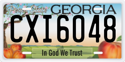 GA license plate CXI6048