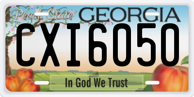 GA license plate CXI6050