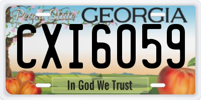 GA license plate CXI6059