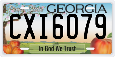 GA license plate CXI6079
