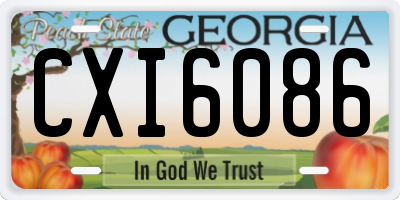 GA license plate CXI6086