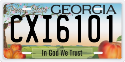 GA license plate CXI6101