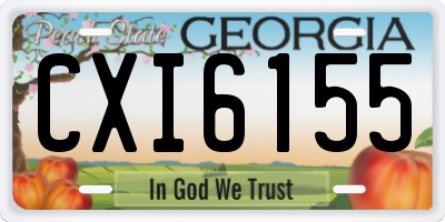 GA license plate CXI6155