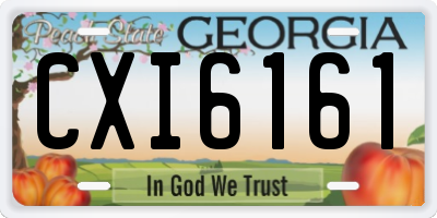 GA license plate CXI6161